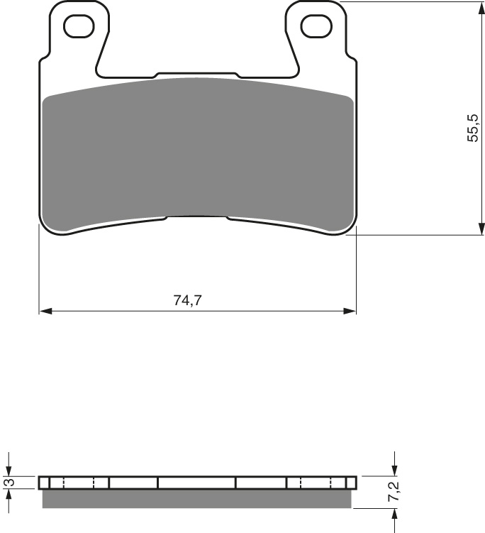 GOLDFREN Bromsbelägg 134 Ceramic carbon - Bromsbelägg - D26512 - 1