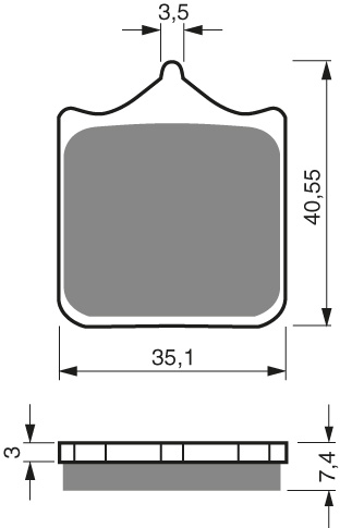 GOLDFREN Bromsbelägg 177 Ceramic carbon - Bromsbelägg - D26542 - 1