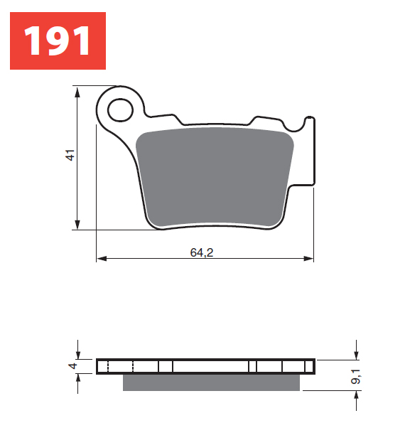 GOLDFREN Bromsbelägg 191 Ceramic Carbon - Bromsbelägg - D19312 - 1
