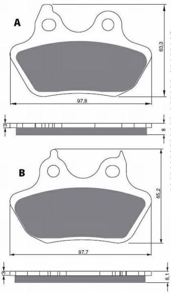 GOLDFREN Bromsbelägg 244 Ceramic Carbon - Bromsbelägg - D26582 - 1
