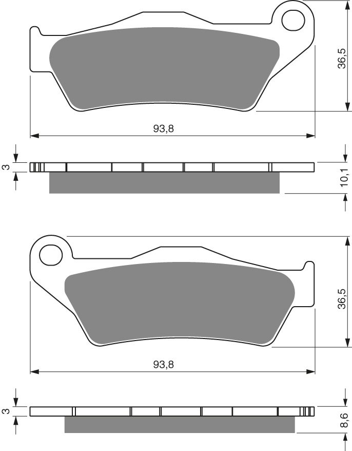 GOLDFREN Bromsbelägg 292 Ceramic Carbon - Bromsbelägg - D26612 - 1