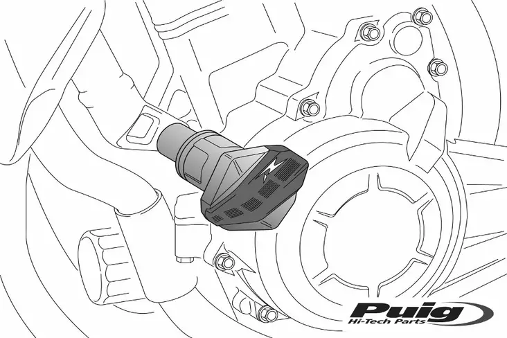 Puig Crash Pads R12 Kawasaki Ninja 250Sl - Crashpads - D184932 - 1
