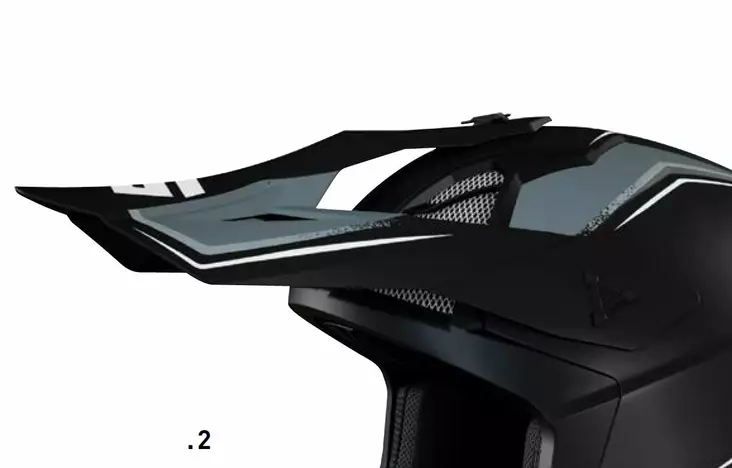 SHOT Skärm Lite Prism Svart/Vit Matt - Tillbehör & Reservdelar till hjälm - D393082 - 1