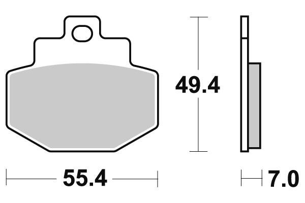Sbs Bromsklossats Carbon Tech - Bromsbelägg - D113552 - 1