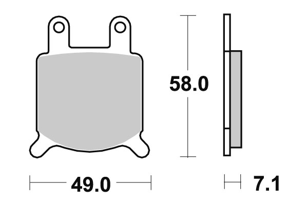 Sbs Bromsklossats Carbon Tech - Bromsbelägg - D113732 - 1