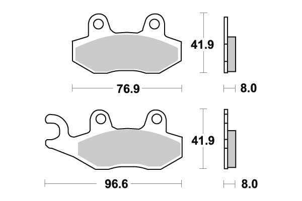 Sbs Bromsklossats Carbon Tech bak - Bromsbelägg - D113772 - 1