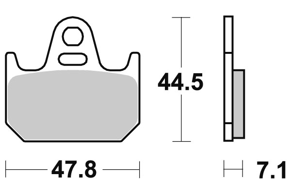 Sbs Bromsklossats Ceramic - Bromsbelägg - D113812 - 1