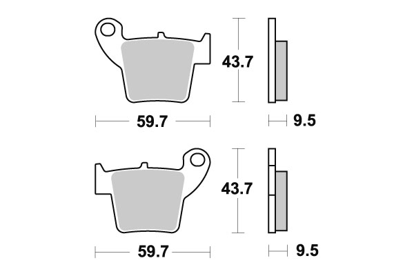 Sbs Bromsklossats Ceramic - Bromsbelägg - D113922 - 1