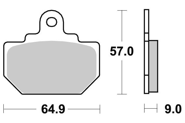 Sbs Bromsklossats Ceramic bak - Bromsbelägg - D199812 - 0