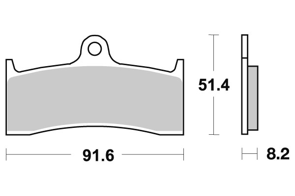 Sbs Bromsklossats Dual Carbon - Bromsbelägg - D113832 - 1