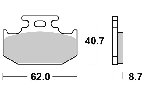 Sbs Bromsklossats Racing Sintered - Bromsbelägg - D113792 - 1