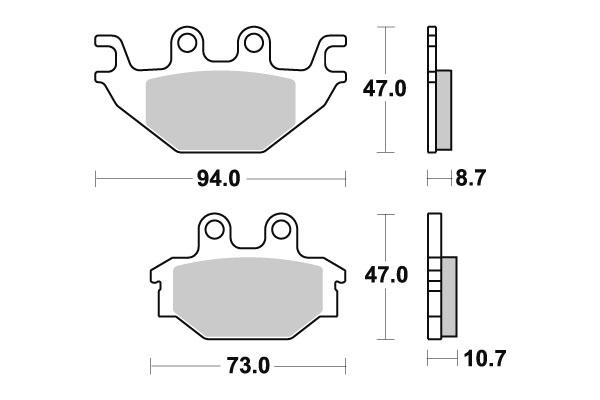 Sbs Bromsklossats Racing Sintered - Bromsbelägg - D113952 - 1