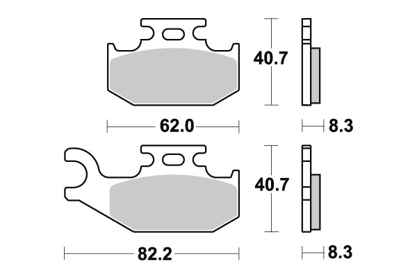 Sbs Bromsklossats Racing Sintered - Bromsbelägg - D113972 - 1