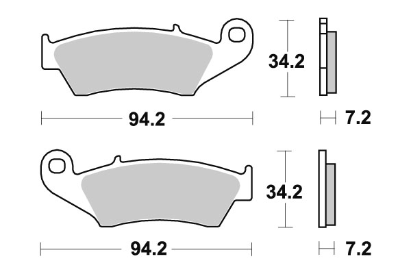 Sbs Bromsklossats Sintered Offroad - Bromsbelägg - D106972 - 1
