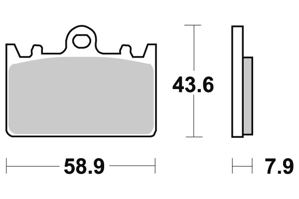 Sbs Bromsklossats Sintered - Bromsbelägg - D113822 - 1