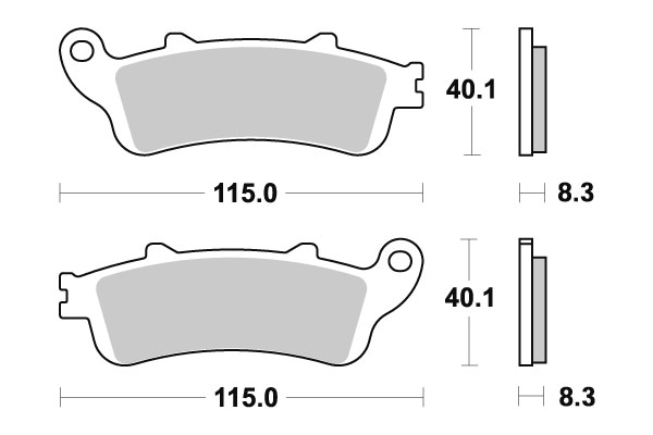 Sbs Bromsklossats Sintered bak - Bromsbelägg - D107012 - 1