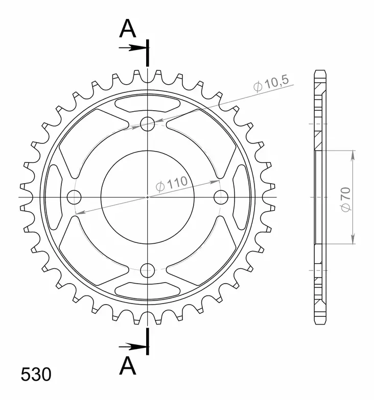 Supersprox / JT Bakdrev Stål 246.36 - Bakdrev - D111382 - 1