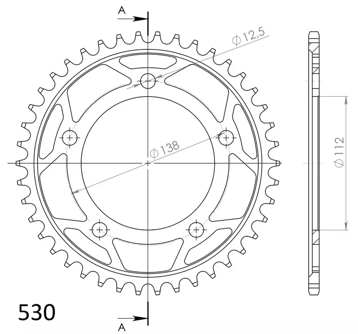 Supersprox / JT Bakdrev Stål 302.42 - Bakdrev - D7062 - 1