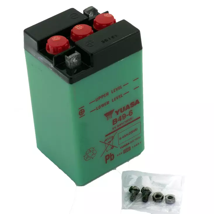 Yuasa Batteri B49-6 (CP) Inkl syra (4) - Batterier - D2582 - 1