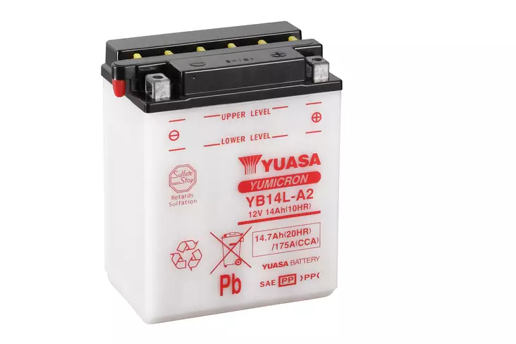 Yuasa Batteri YB14L-A2 (CP) Inkl syra (4 - Batterier - D2602 - 1