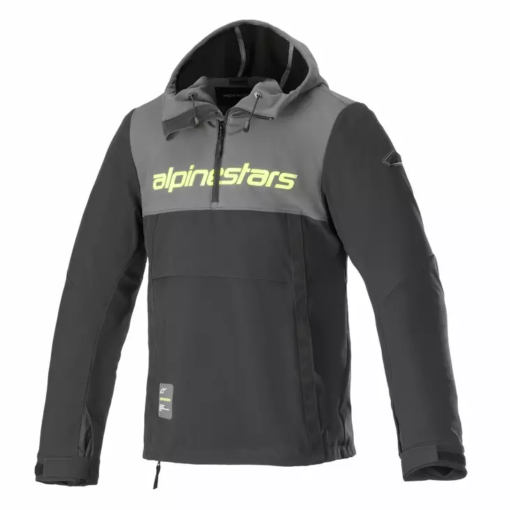 Alpinestars Hoodie Sherpa Grå/Svart/Gul - Textil jackor & Kevlar Hoodies - D423372 - 1