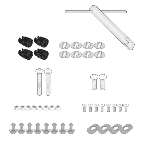 Givi KIT TO TRANSF PLO INTO RAPID FITTIN - Monteringsatser & Pakethållare - D400872 - 1