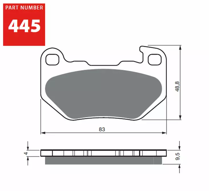 GOLDFREN Bromsbelägg 445 Ceramic Carbon - Bromsbelägg - D510822 - 1