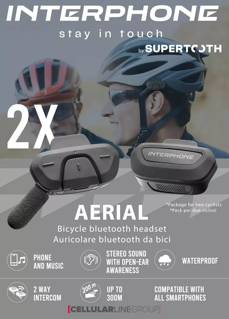 Interphone Aerial bicycle BT headset Twi - Intercom System - D520862 - 1