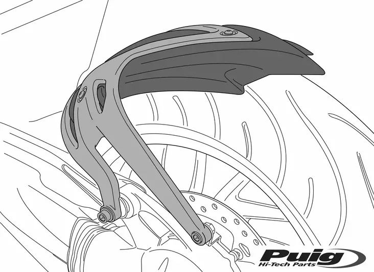 Puig Rear Hugger Yamaha Yamaha Mt-09/Sp - Stänkskydd - D446982 - 1
