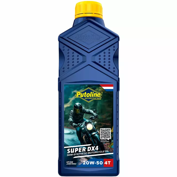 Putoline Super DX4 20W-50- 1L (12) - Motorcykeloljor 4T - D526762 - 1