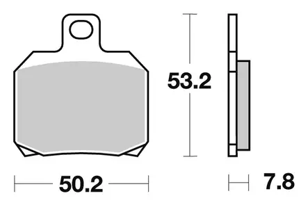 Bromskloss, Fram / Bak - Bromsbelägg - D349453 - 2