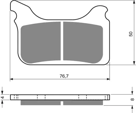 GOLDFREN Bromsbelägg 231 Ceramic Carbon - Bromsbelägg - D26573 - 1