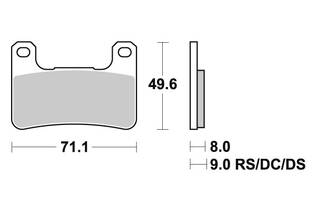 Sbs Bromsklossats Dual Carbon - Bromsbelägg - D107063 - 1
