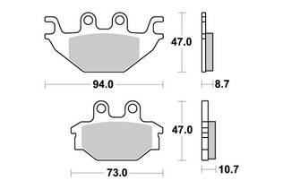 Sbs Bromsklossats Sintered Offroad - Bromsbelägg - D107073 - 1