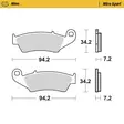 Moto-Master Nitro Racing Bromsklossats H - Bromsbelägg - D135093 - 1