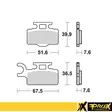 ProX Bromsbelägg fram KX65 '00-16 + RM65 - Bromsbelägg - D18253 - 1
