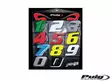 Puig Sticker Racing (10 Unidades) C/Blue - Nummerplåtsbakgrund & Siffror - D181383 - 2