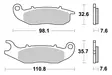 Sbs Bromsklossats Ceramic - Bromsbelägg - D107123 - 1