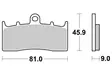 Sbs Bromsklossats Ceramic - Bromsbelägg - D113923 - 1