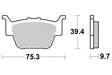 Sbs Bromsklossats Racing Sintered - Bromsbelägg - D113953 - 1
