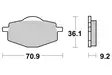 Sbs Bromsklossats Sintered bak - Bromsbelägg - D106813 - 1