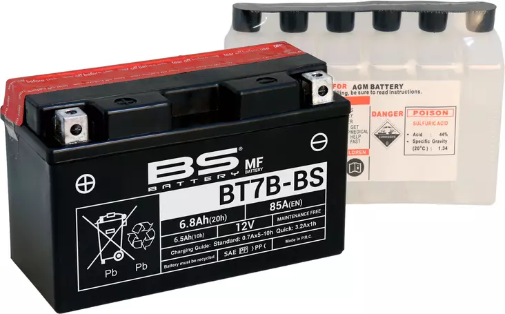 BS Batteri BT7B-BS MF (cp) Mainteance Fr - MC Universaldelar och Verktyg - D151253 - 1