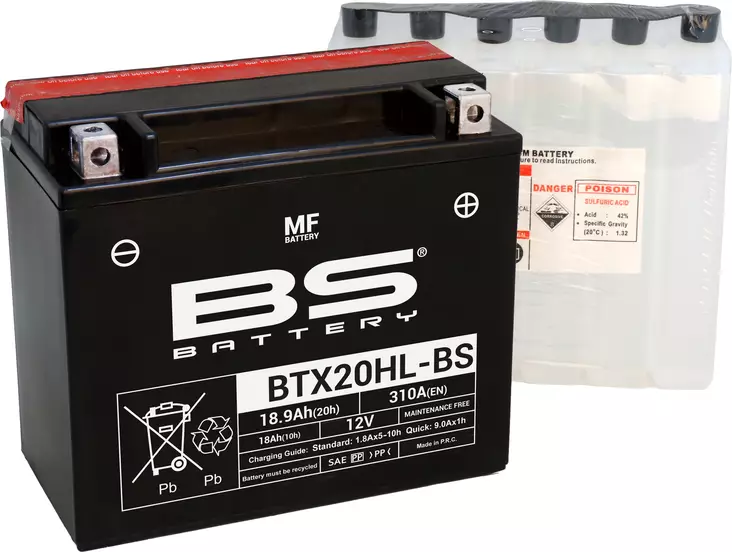 BS Batteri BTX20HL-BS MF (cp) Mainteance - MC Universaldelar och Verktyg - D151243 - 1
