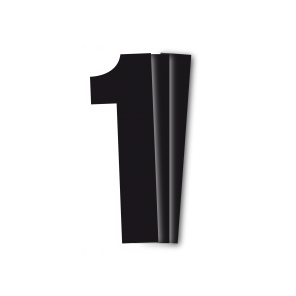 Blackbird siffror svart 3s13x7cm #1 - Nummerplåtsbakgrund & Siffror - D13693 - 1