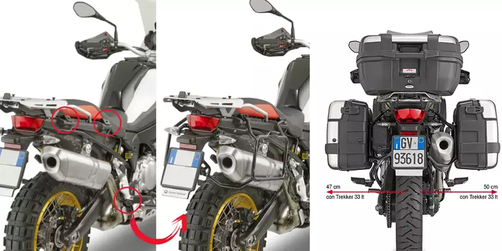 GIVI TUB.PANN.HOLDER BMW F850GS '18- - Monteringsatser & Pakethållare - D254963 - 1