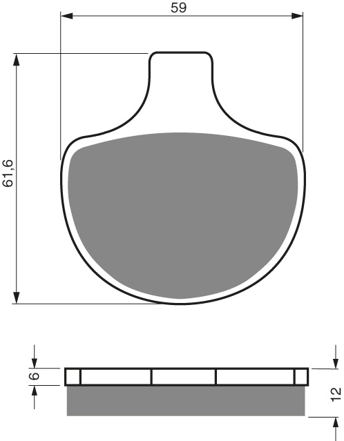 GOLDFREN Bromsbelägg 057 Ceramic carbon - Bromsbelägg - D26463 - 1