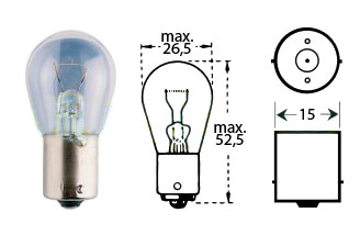 Glödlampa 6v 21w Ba 15s - Glödlampor  - D475643 - 1