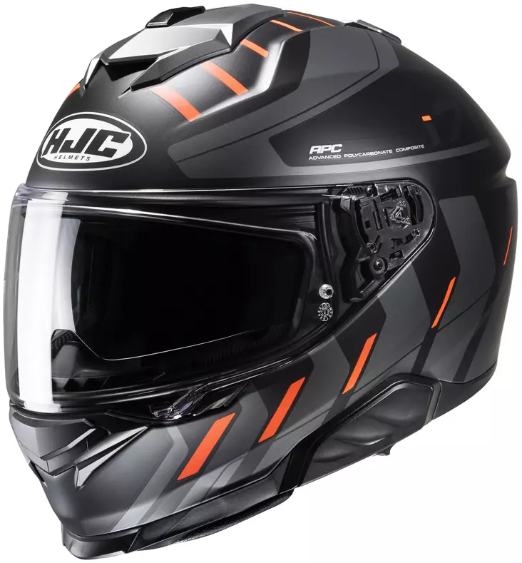 HJC Hjälm i71 Simo Svart/Grå/Fluo Orange - Integralhjälm - D438483 - 1