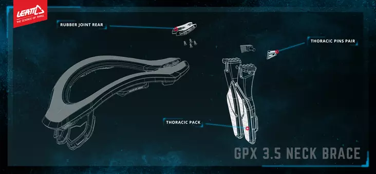 Leatt Thoracic Pins DBX/GPX 3.5 all Pair - MC Knä, Armbåg och Axelskydd - D154943 - 1