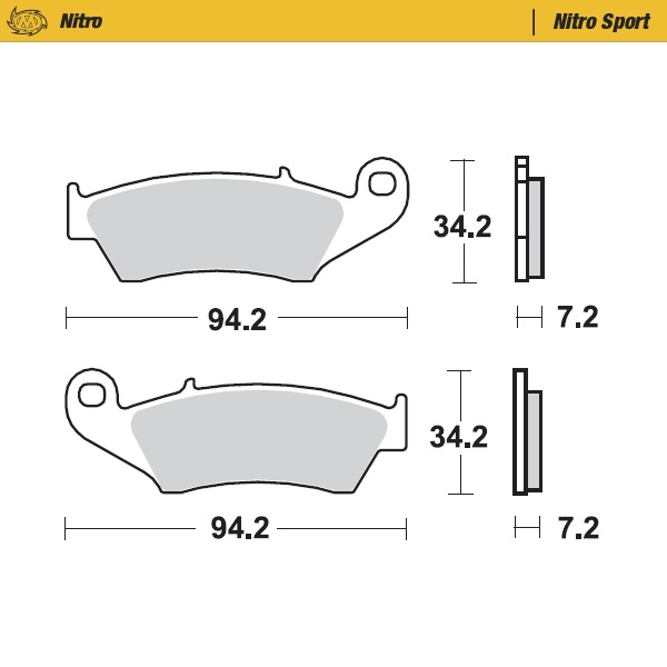 Moto-Master Nitro Racing Bromsklossats H - Bromsbelägg - D135093 - 1